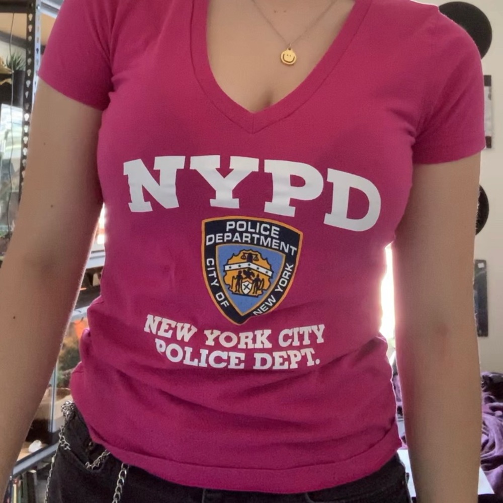 NYPD Pink T shirt Graphic Tee